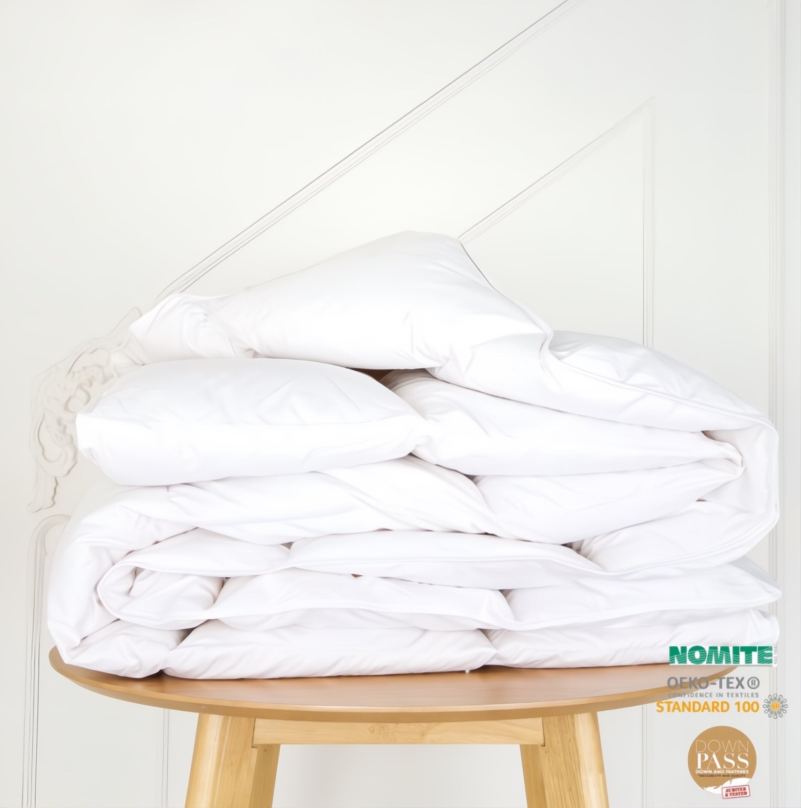 Woodek king-size lightweight down and feather comforter with breathable cotton shell