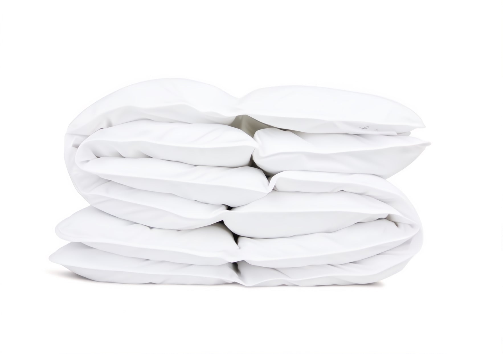 Woodek Bedding Luxury UltraClean Down & Feather Lightweight Comforter, King size folded neatly in white, down-quilts.jpg, gallery position 1