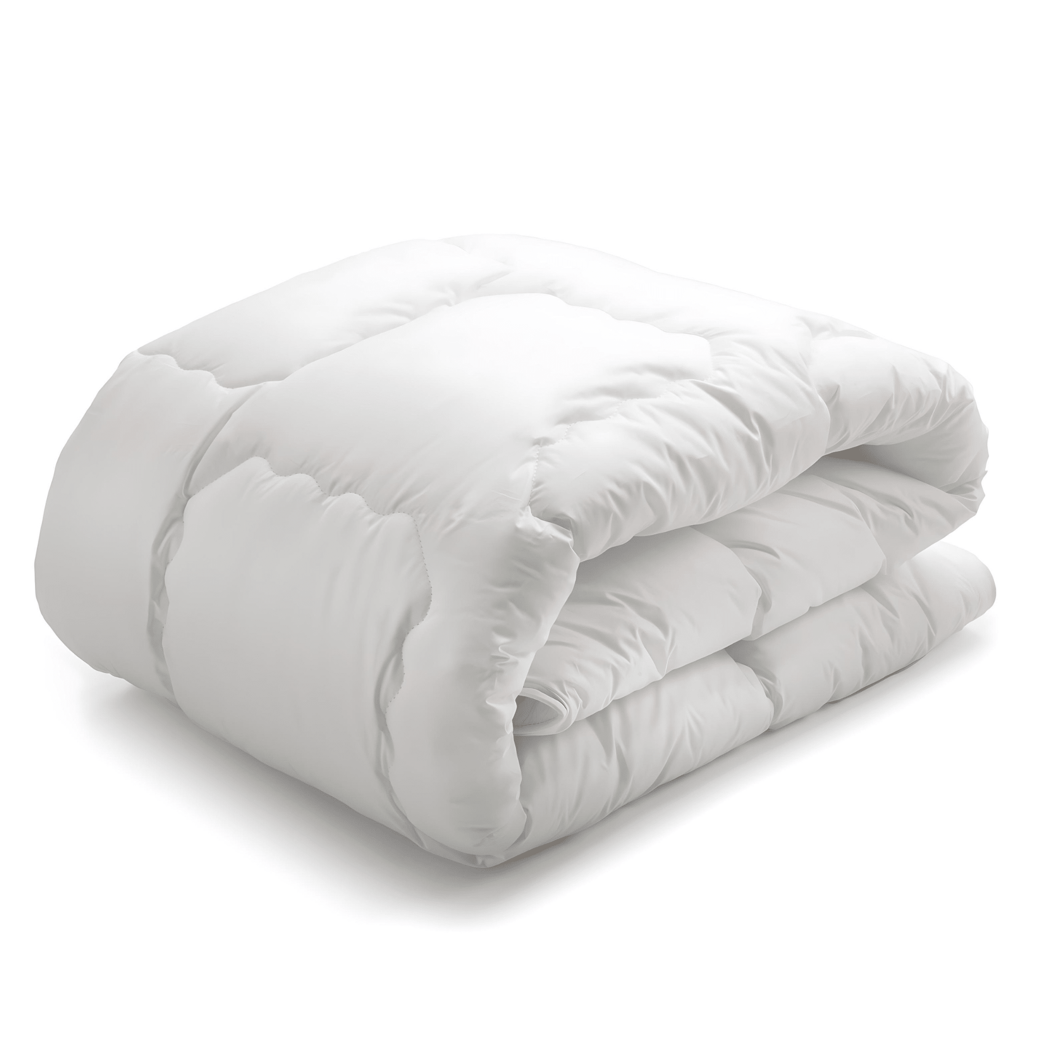 Woodek Bio Primaloft Down Alternative Comforter – Best Lightweight Cotton Comforter, All-Season folded white hypoallergenic breathable design, gallery position 1.