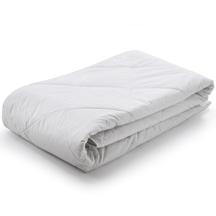 Woodek Luxury "Cold Feel" Linen Duvet, 80x80 Inches folded with quilted design, gallery position 1, file 10_b363d304-fc5d-4768-956e-21d1ae2b139e.png