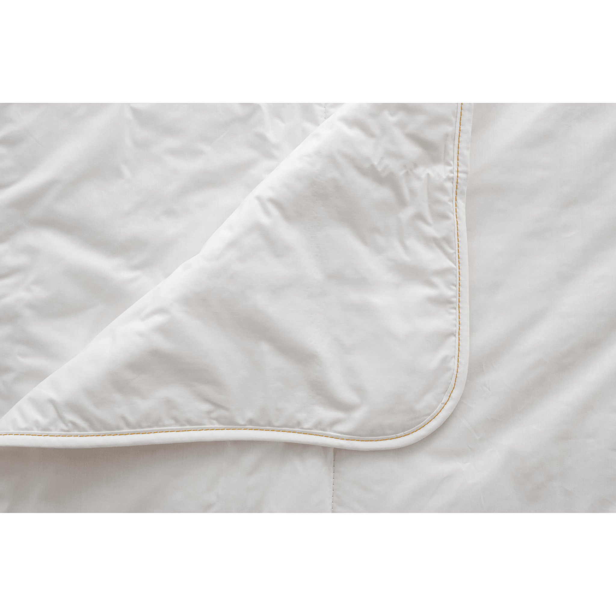 Woodek Luxury Natural and Breathable Cotton Comforter, King 90x96 Inches - Perfect for Summer and All Seasons close-up detail with yellow piping, gallery 1 111AAA-21.png