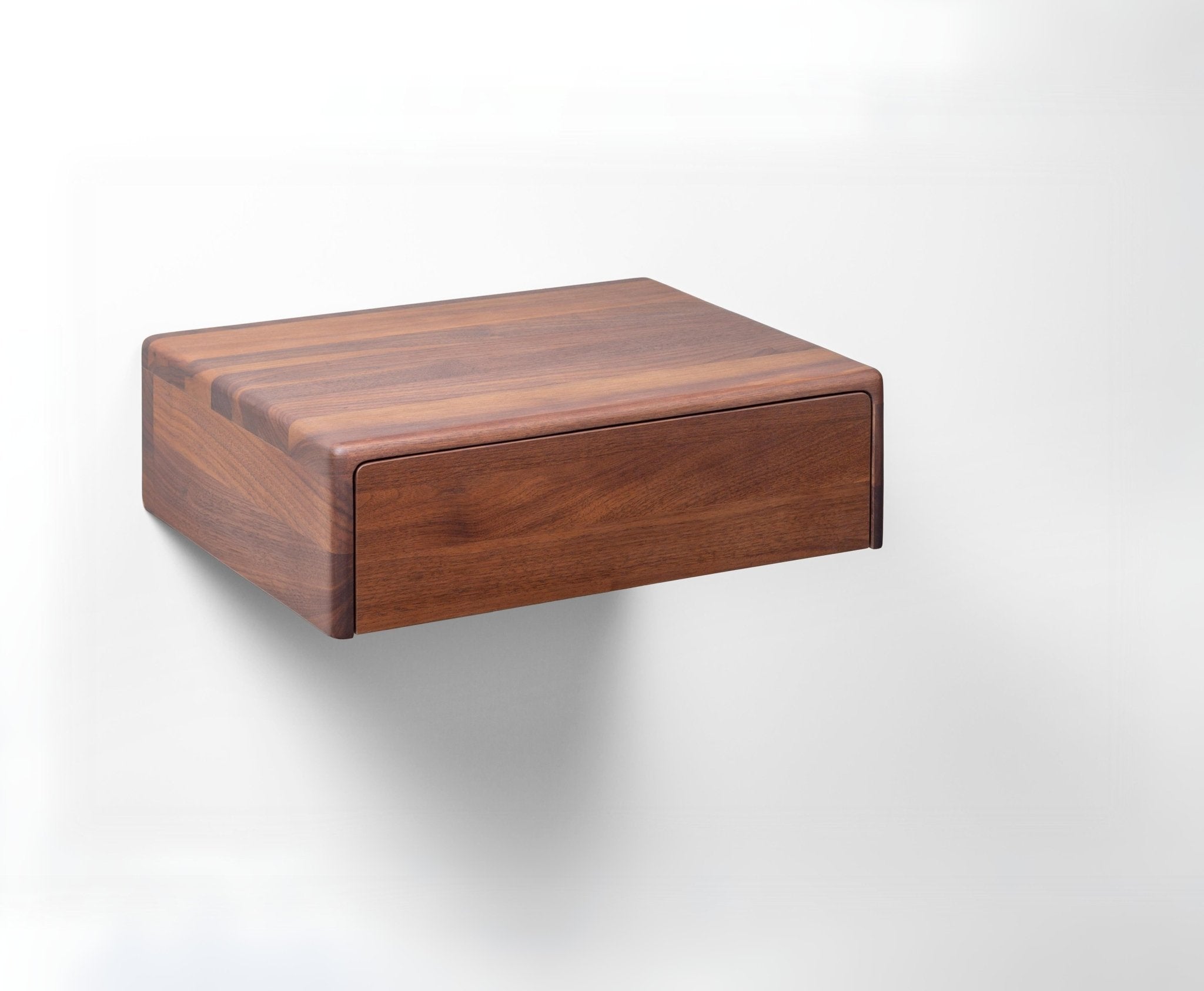Wooden Nightstand Frank – Walnut Wood, Matte Lacquer Finish with smooth rounded edges and minimalist floating design, gallery position 1, KH_6176_2.jpg